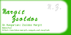 margit zsoldos business card